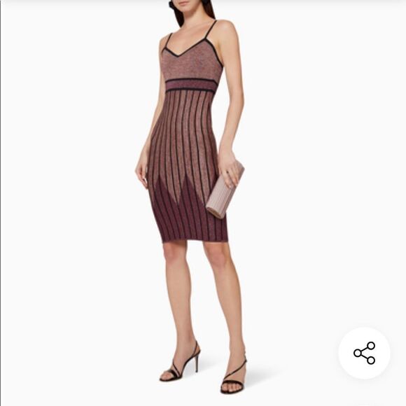 BCBGMAXAZRIA Knit Bodycon Mid-Century Modern Dress NWT - Picture 1 of 12
